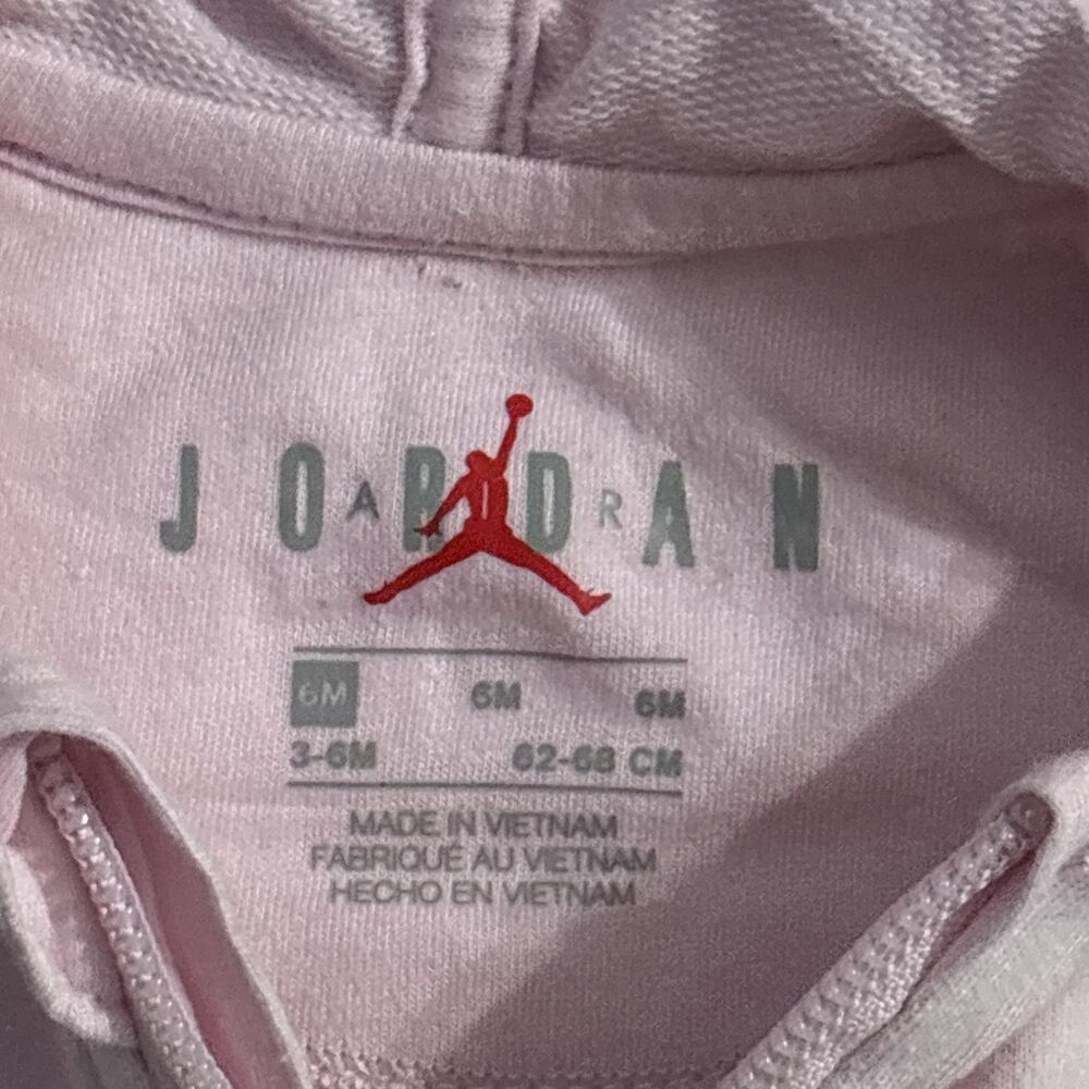 Jordan JDB HBR Jumpman hooded coverall in pink 3-6 Months - Picture 4 of 5